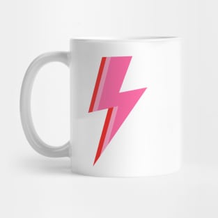 Pink and Red Striped Lightning Strike Mug